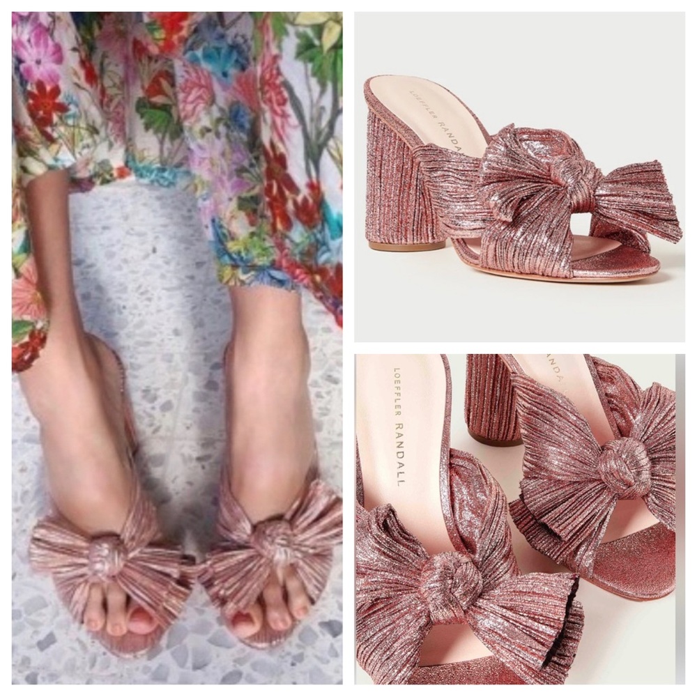 Loeffler Randall Pink Bow Sandals